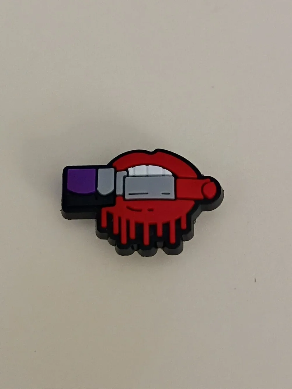 10 for $10 Jibbitz Croc Charm - Lipstick Makeup Red Lips Holding Red Lipstick
